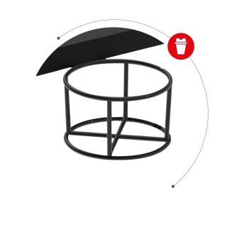 Sarok Huzaro játékasztal, fekete színben