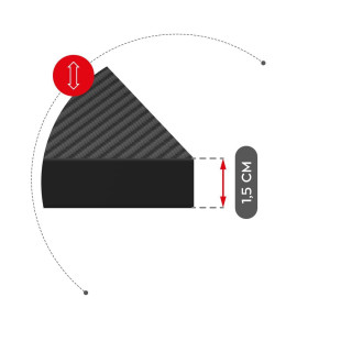 Sarok Huzaro játékasztal, fekete színben