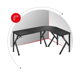 Sarok Huzaro játékasztal, fekete színben