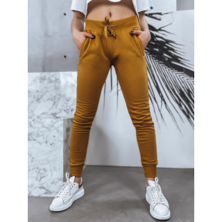 Női, sportos melegítőnadrág, sárga színben