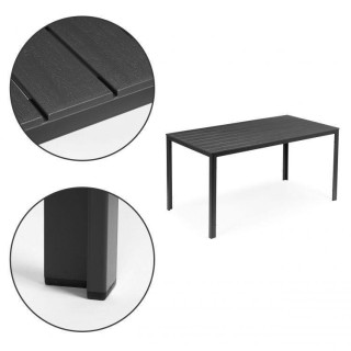 6 személyes kerti asztal, szürke színben