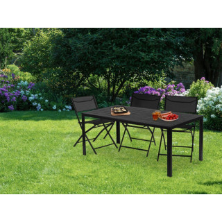 Fekete kerti asztal