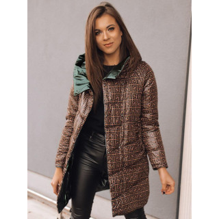 Kétoldalú, tavaszi kabát, zöld színben