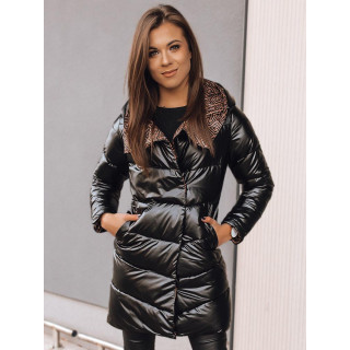 Kétoldalú, tavaszi kabát, fekete színben