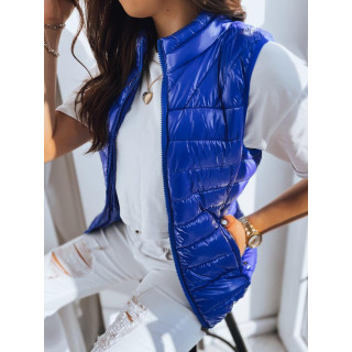 Kék színű, viaszos női mellény