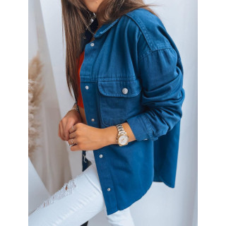 Kék ingkabát, gombokkal