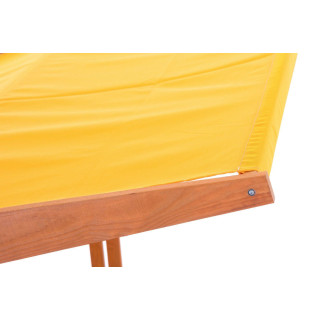 Fából készült homokozó, sárga tetővel - 140x140 cm