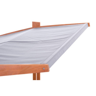 Fából készült homokozó, szürke tetővel - 120x120 cm