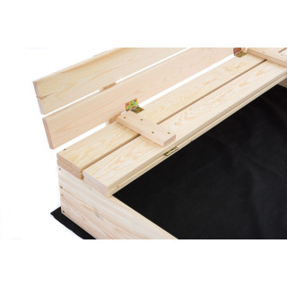 Zárható gyerek homokozó padokkal - 140x140 cm