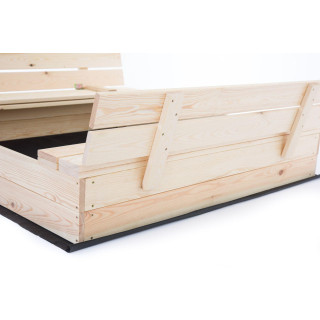 Zárható gyerek homokozó padokkal - 140x140 cm