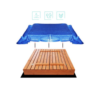 Zárható gyerek homokozó padokkal - 140x140 cm