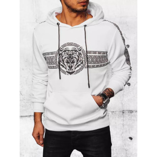 Fehér, mintás férfi pulóver