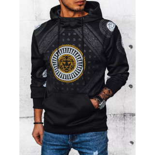 Fekete, mintás pulóver, férfiaknak