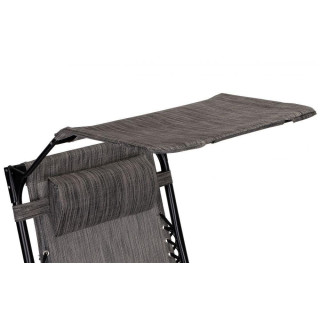 Szürke színű, kerti nyugágy, napellenzővel