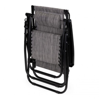 Szürke színű, kerti nyugágy, napellenzővel