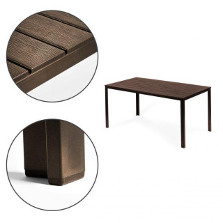 Kerti asztal, barna színben