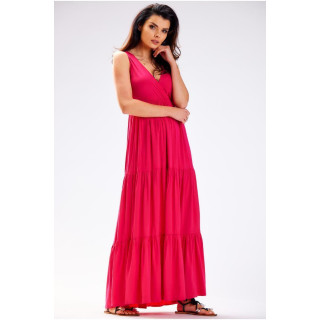 Rózsaszín, hosszú, bő nyári ruha