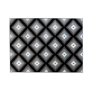 Fekete szőnyeg, mintával