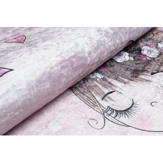 Rózsaszín gyerekszőnyeg, balerinával