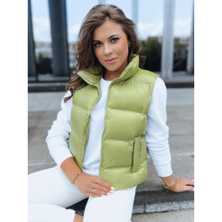 Steppelt női mellény, bézs színben, magas gallérral