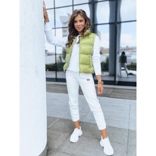 Steppelt női mellény, bézs színben, magas gallérral