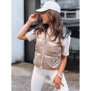 Bézs színű, női sportos mellény