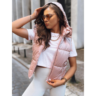 Rózsaszín színű, női sportos mellény