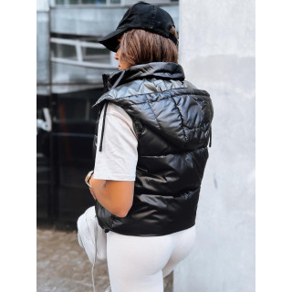 Fekete színű, női sportos mellény