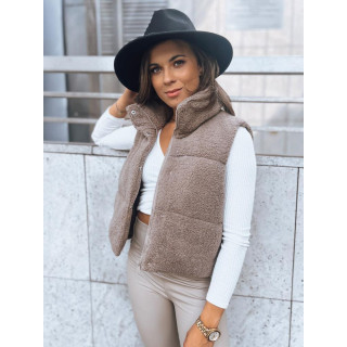 Női, barna bárány mellény