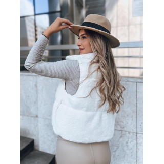 Női, krém színű, bárány mellény