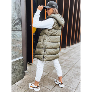 Kétoldalú női mellény, zöld színben