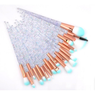 20 db-os sminkecset készlet, csillogó nyéllel