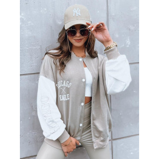 Sötétbézs, oversize kabát, mintával