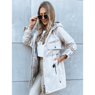 Őszi, női parka, világosbézs színben