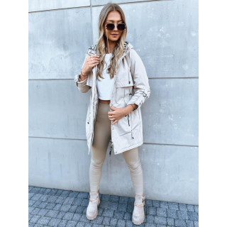 Őszi, női parka, világosbézs színben