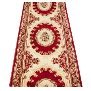 Méretre vágható, piros vintage szőnyeg