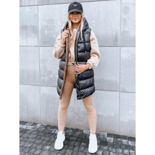 Fekete, kifordítható női mellény