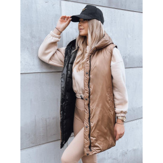 Fekete, kifordítható női mellény