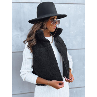 Fekete színű, női bárány mellény