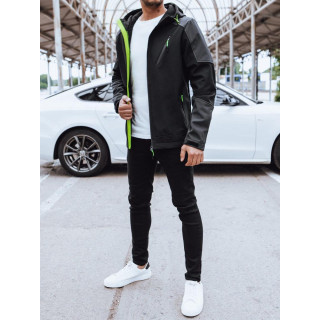 Softshell kabát, kapucnival, fekete színben