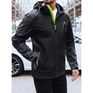 Softshell kabát, kapucnival, fekete színben