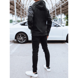 Softshell kabát, kapucnival, fekete színben