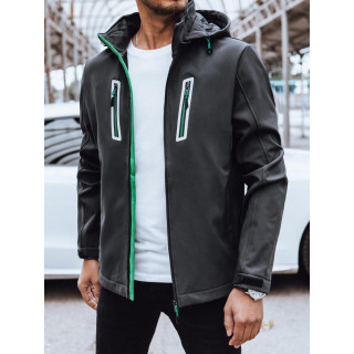 Sötétszürke, férfi softshell kabát