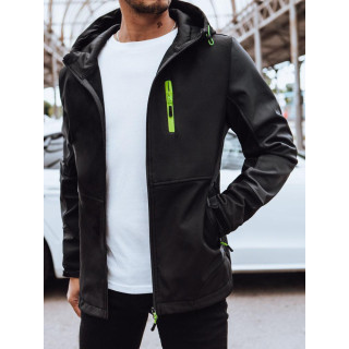 Fekete színű, softshell kabát, férfiaknak