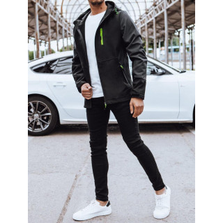 Fekete színű, softshell kabát, férfiaknak