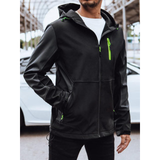 Fekete színű, softshell kabát, férfiaknak