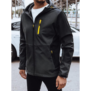 Szürke színű, softshell kabát, férfiaknak