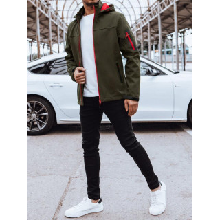 Férfi softshell kabát, zöld színben