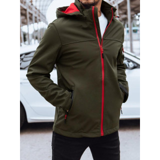 Férfi softshell kabát, zöld színben