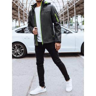 Férfi softshell kabát, sötétszürke színben